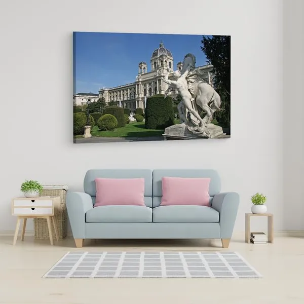 Multicolor_Statue_Near_Museum_Of_Natural,_Wooden_Framed_Canvas_Paintings_|_For_Home_Decor_|_Bedroom,_Living_Room,Wall_Decoration_|_Wall_Art_Painting,_Ct0267,_Size_16_X_24_In