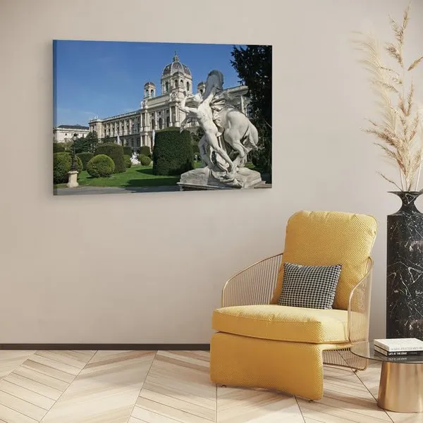 Multicolor_Statue_Near_Museum_Of_Natural,_Wooden_Framed_Canvas_Paintings_|_For_Home_Decor_|_Bedroom,_Living_Room,Wall_Decoration_|_Wall_Art_Painting,_Ct0267,_Size_16_X_24_In