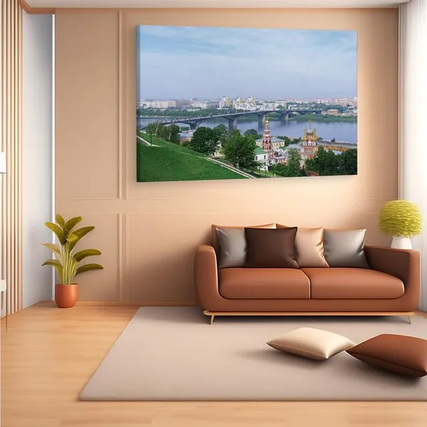 Multicolor_Nizhny_Novgorod,_Wooden_Framed_Canvas_Paintings_|_For_Home_Decor_|_Bedroom,_Living_Room,Wall_Decoration_|_Wall_Art_Painting,_Ct0270,_Size_16_X_24_In