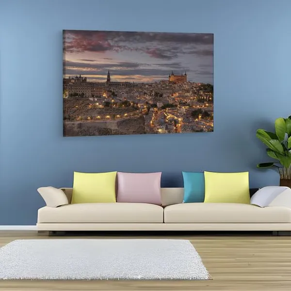 Multicolor_Mirador_Del_Valle,_Wooden_Framed_Canvas_Paintings_|_For_Home_Decor_|_Bedroom,_Living_Room,Wall_Decoration_|_Wall_Art_Painting,_Ct0275,_Size_16_X_24_In