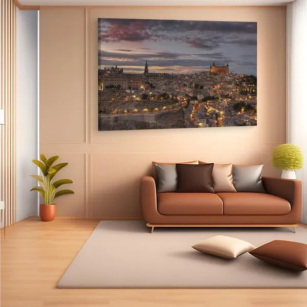 Multicolor_Mirador_Del_Valle,_Wooden_Framed_Canvas_Paintings_|_For_Home_Decor_|_Bedroom,_Living_Room,Wall_Decoration_|_Wall_Art_Painting,_Ct0275,_Size_16_X_24_In