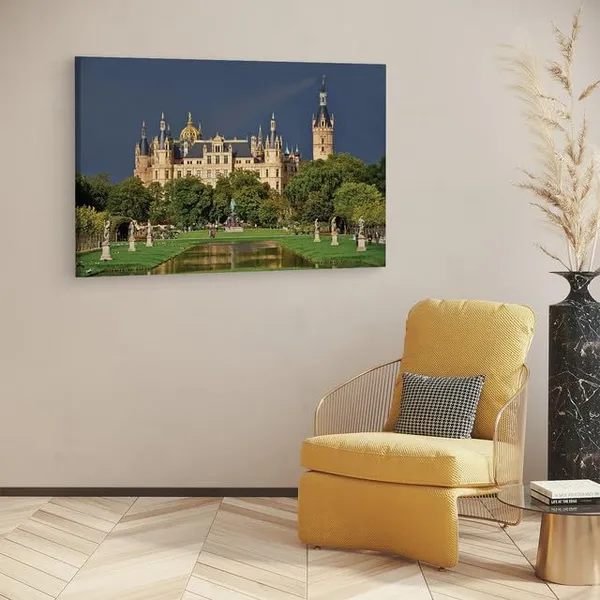 Multicolor_Schwerin_Castle,_Wooden_Framed_Canvas_Paintings_|_For_Home_Decor_|_Bedroom,_Living_Room,Wall_Decoration_|_Wall_Art_Painting,_Ct0276,_Size_16_X_24_In