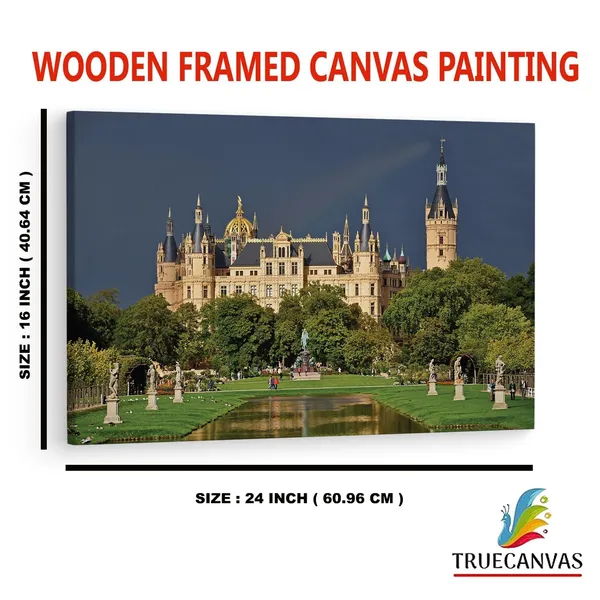 Multicolor_Schwerin_Castle,_Wooden_Framed_Canvas_Paintings_|_For_Home_Decor_|_Bedroom,_Living_Room,Wall_Decoration_|_Wall_Art_Painting,_Ct0276,_Size_16_X_24_In