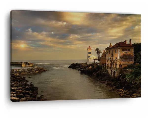 Multicolor_Santa_Maria_House_Museum,_Wooden_Framed_Canvas_Paintings_|_For_Home_Decor_|_Bedroom,_Living_Room,Wall_Decoration_|_Wall_Art_Painting,_Ct0277,_Size_16_X_24_In