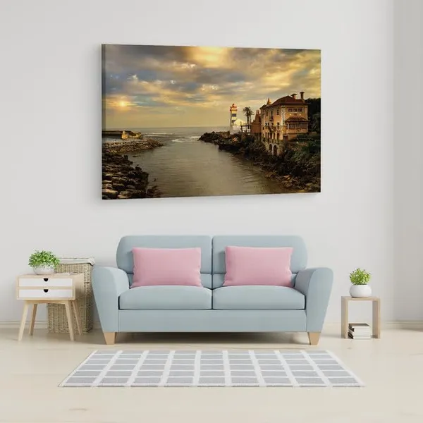 Multicolor_Santa_Maria_House_Museum,_Wooden_Framed_Canvas_Paintings_|_For_Home_Decor_|_Bedroom,_Living_Room,Wall_Decoration_|_Wall_Art_Painting,_Ct0277,_Size_16_X_24_In