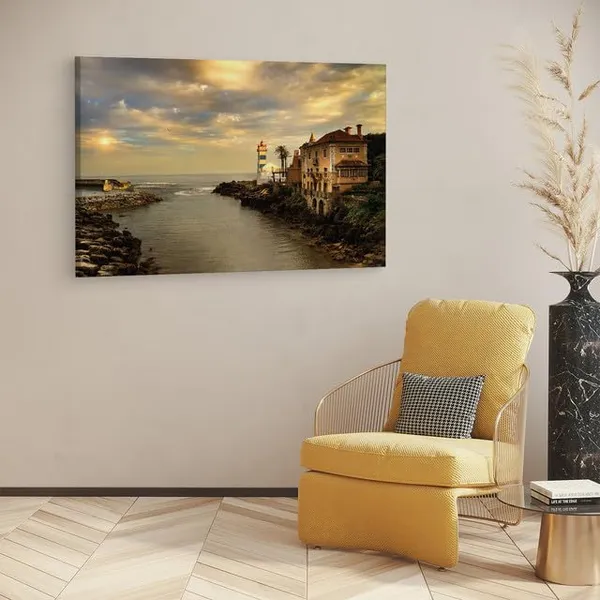 Multicolor_Santa_Maria_House_Museum,_Wooden_Framed_Canvas_Paintings_|_For_Home_Decor_|_Bedroom,_Living_Room,Wall_Decoration_|_Wall_Art_Painting,_Ct0277,_Size_16_X_24_In