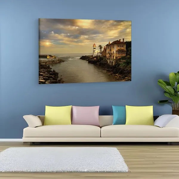 Multicolor_Santa_Maria_House_Museum,_Wooden_Framed_Canvas_Paintings_|_For_Home_Decor_|_Bedroom,_Living_Room,Wall_Decoration_|_Wall_Art_Painting,_Ct0277,_Size_16_X_24_In