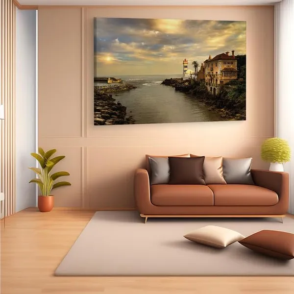 Multicolor_Santa_Maria_House_Museum,_Wooden_Framed_Canvas_Paintings_|_For_Home_Decor_|_Bedroom,_Living_Room,Wall_Decoration_|_Wall_Art_Painting,_Ct0277,_Size_16_X_24_In