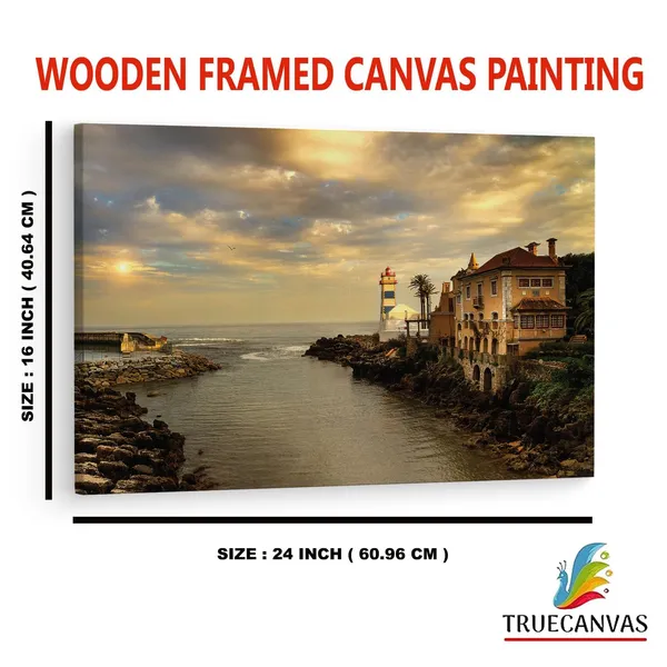 Multicolor_Santa_Maria_House_Museum,_Wooden_Framed_Canvas_Paintings_|_For_Home_Decor_|_Bedroom,_Living_Room,Wall_Decoration_|_Wall_Art_Painting,_Ct0277,_Size_16_X_24_In