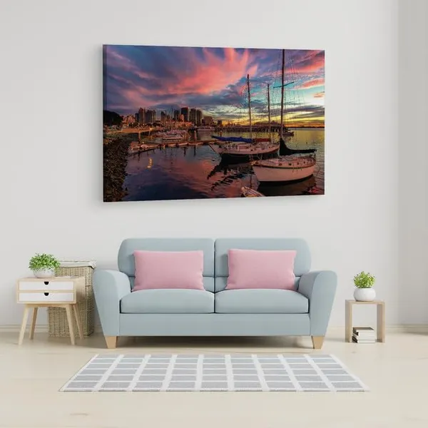 Multicolor_San_Diego_Bay,_Wooden_Framed_Canvas_Paintings_|_For_Home_Decor_|_Bedroom,_Living_Room,Wall_Decoration_|_Wall_Art_Painting,_Ct0278,_Size_16_X_24_In