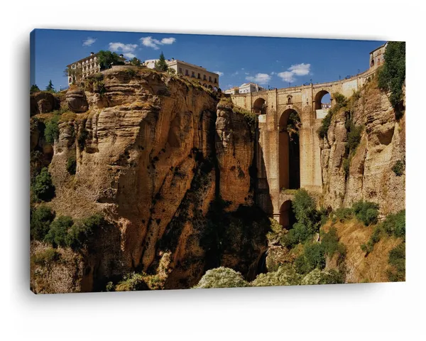 Multicolor_El_Tajo_De_Ronda,_Wooden_Framed_Canvas_Paintings_|_For_Home_Decor_|_Bedroom,_Living_Room,Wall_Decoration_|_Wall_Art_Painting,_Ct0279,_Size_16_X_24_In