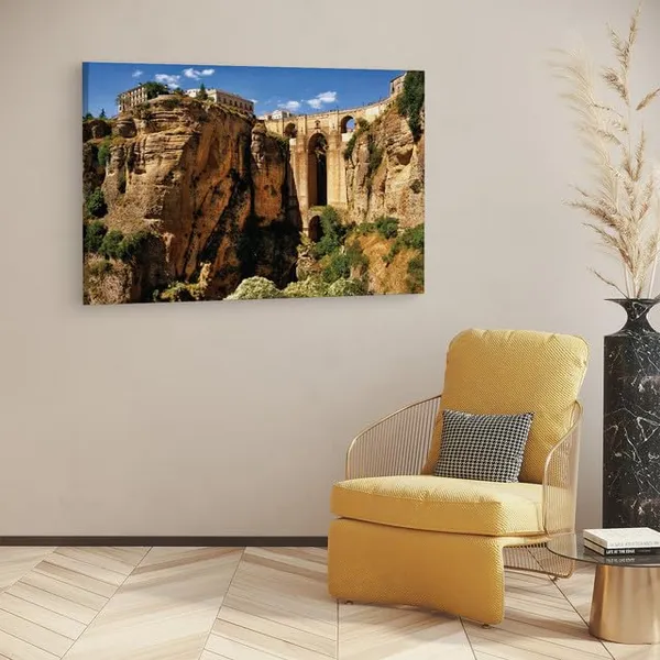 Multicolor_El_Tajo_De_Ronda,_Wooden_Framed_Canvas_Paintings_|_For_Home_Decor_|_Bedroom,_Living_Room,Wall_Decoration_|_Wall_Art_Painting,_Ct0279,_Size_16_X_24_In