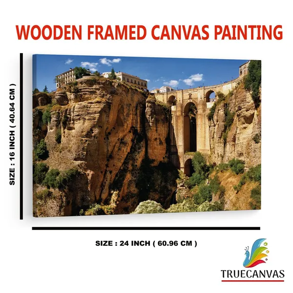 Multicolor_El_Tajo_De_Ronda,_Wooden_Framed_Canvas_Paintings_|_For_Home_Decor_|_Bedroom,_Living_Room,Wall_Decoration_|_Wall_Art_Painting,_Ct0279,_Size_16_X_24_In
