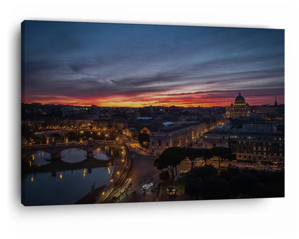 Multicolor_Casa_Di_Cura_Citt?_Di_Roma,_Wooden_Framed_Canvas_Paintings_|_For_Home_Decor_|_Bedroom,_Living_Room,Wall_Decoration_|_Wall_Art_Painting,_Ct0280,_Size_16_X_24_In