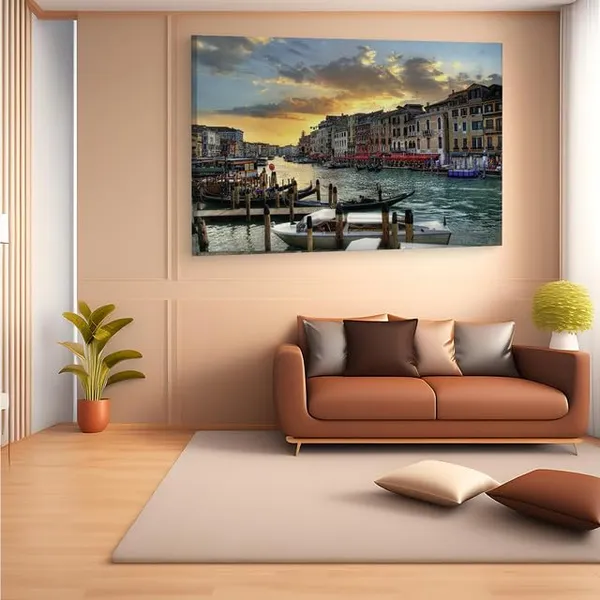 Multicolor_Grand_Canal,_Wooden_Framed_Canvas_Paintings_|_For_Home_Decor_|_Bedroom,_Living_Room,Wall_Decoration_|_Wall_Art_Painting,_Ct0283,_Size_16_X_24_In