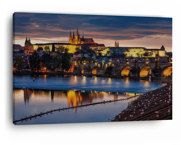 Multicolor_Charles_Bridge,_Wooden_Framed_Canvas_Paintings_|_For_Home_Decor_|_Bedroom,_Living_Room,Wall_Decoration_|_Wall_Art_Painting,_Ct0285,_Size_16_X_24_In