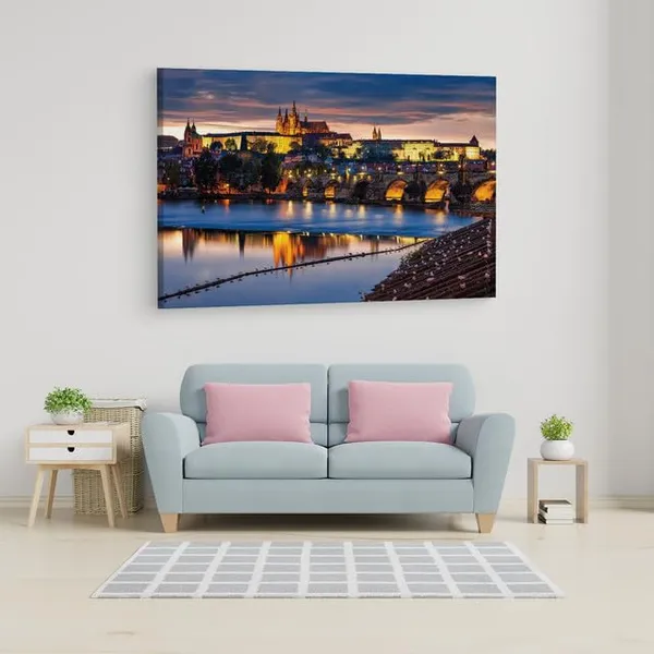 Multicolor_Charles_Bridge,_Wooden_Framed_Canvas_Paintings_|_For_Home_Decor_|_Bedroom,_Living_Room,Wall_Decoration_|_Wall_Art_Painting,_Ct0285,_Size_16_X_24_In