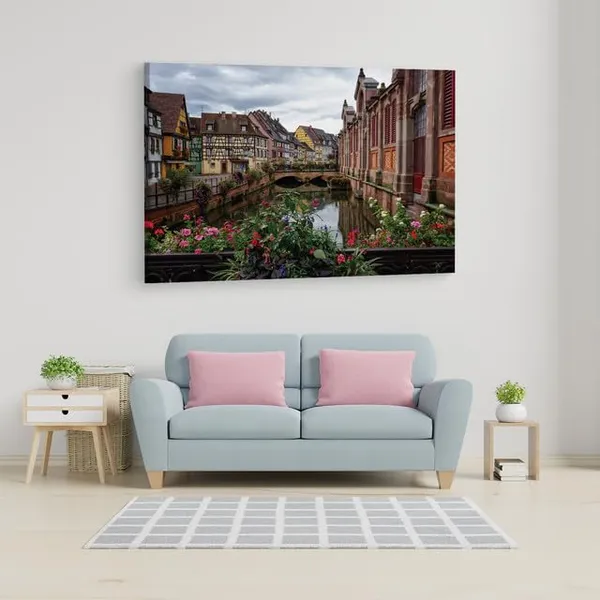 Multicolor_La_Petite_Venise,_Wooden_Framed_Canvas_Paintings_|_For_Home_Decor_|_Bedroom,_Living_Room,Wall_Decoration_|_Wall_Art_Painting,_Ct0286,_Size_16_X_24_In