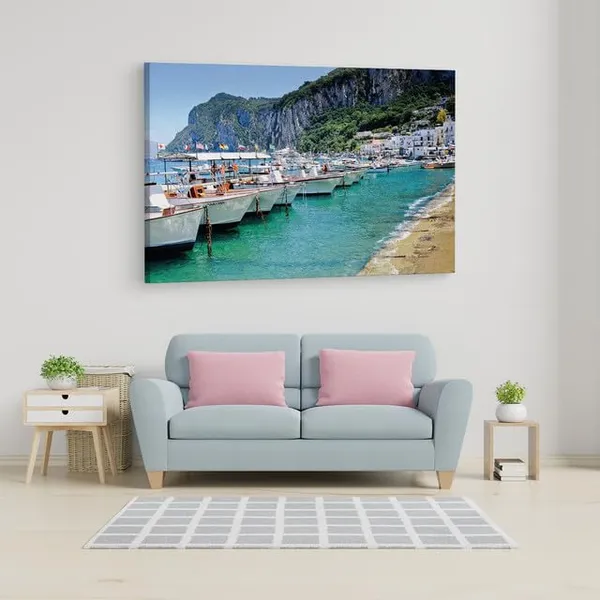 Multicolor_Capri_Island_Hd,_Wooden_Framed_Canvas_Paintings_|_For_Home_Decor_|_Bedroom,_Living_Room,Wall_Decoration_|_Wall_Art_Painting,_Ct0288,_Size_16_X_24_In