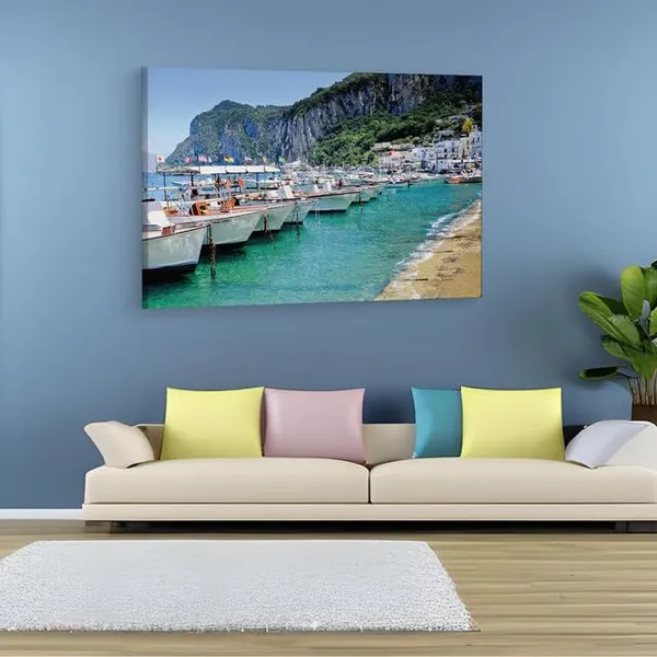 Multicolor_Capri_Island_Hd,_Wooden_Framed_Canvas_Paintings_|_For_Home_Decor_|_Bedroom,_Living_Room,Wall_Decoration_|_Wall_Art_Painting,_Ct0288,_Size_16_X_24_In