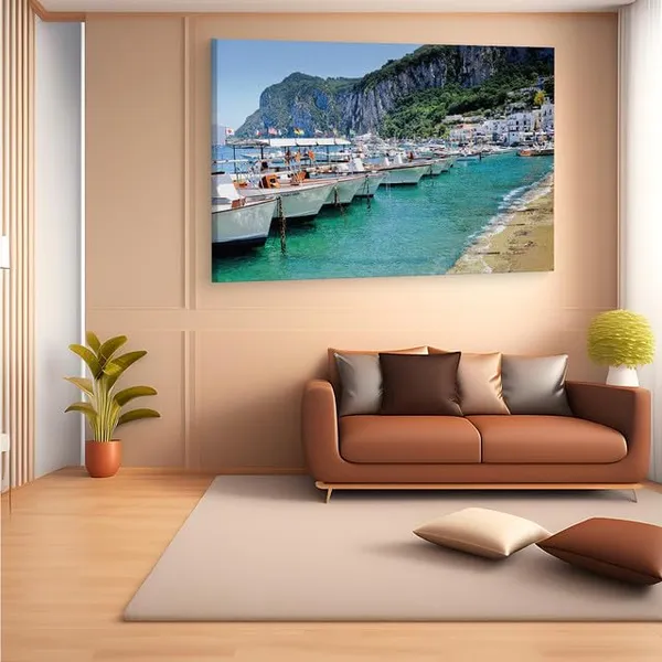 Multicolor_Capri_Island_Hd,_Wooden_Framed_Canvas_Paintings_|_For_Home_Decor_|_Bedroom,_Living_Room,Wall_Decoration_|_Wall_Art_Painting,_Ct0288,_Size_16_X_24_In
