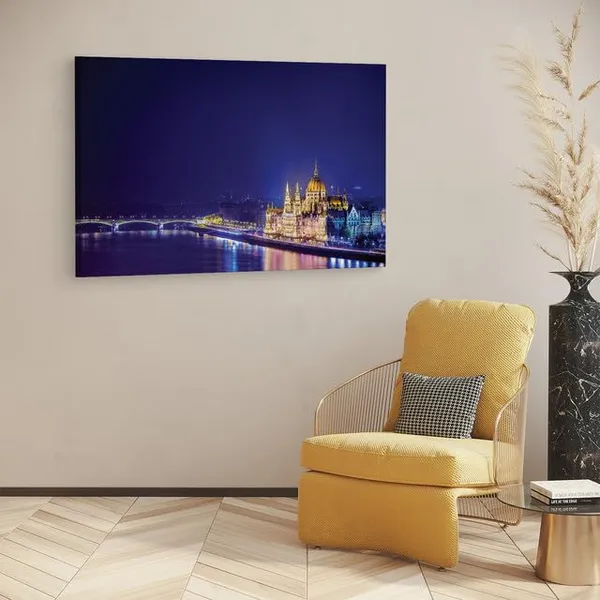 Multicolor_Hungarian_Parliament_Building,_Wooden_Framed_Canvas_Paintings_|_For_Home_Decor_|_Bedroom,_Living_Room,Wall_Decoration_|_Wall_Art_Painting,_Ct0289,_Size_16_X_24_In
