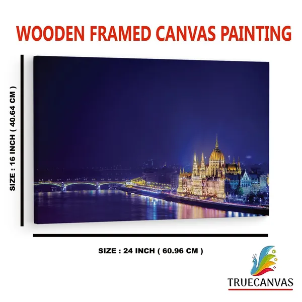 Multicolor_Hungarian_Parliament_Building,_Wooden_Framed_Canvas_Paintings_|_For_Home_Decor_|_Bedroom,_Living_Room,Wall_Decoration_|_Wall_Art_Painting,_Ct0289,_Size_16_X_24_In