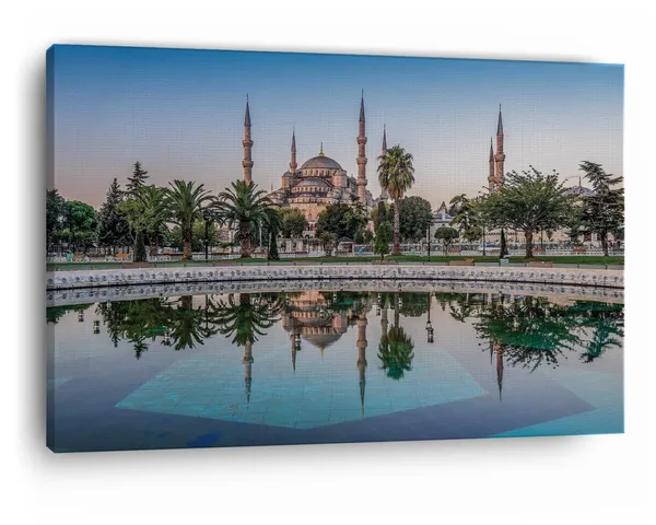 Multicolor_The_Blue_Mosque,_Wooden_Framed_Canvas_Paintings_|_For_Home_Decor_|_Bedroom,_Living_Room,Wall_Decoration_|_Wall_Art_Painting,_Ct0291,_Size_16_X_24_In