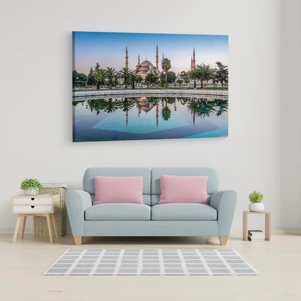 Multicolor_The_Blue_Mosque,_Wooden_Framed_Canvas_Paintings_|_For_Home_Decor_|_Bedroom,_Living_Room,Wall_Decoration_|_Wall_Art_Painting,_Ct0291,_Size_16_X_24_In