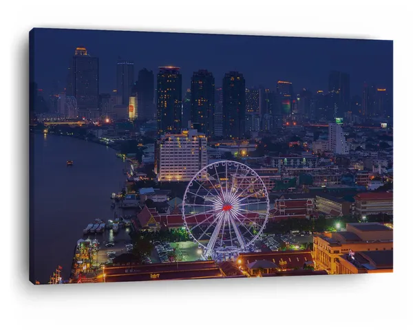 Multicolor_Asiatique_The_Riverfront,_Wooden_Framed_Canvas_Paintings_|_For_Home_Decor_|_Bedroom,_Living_Room,Wall_Decoration_|_Wall_Art_Painting,_Ct0295,_Size_16_X_24_In