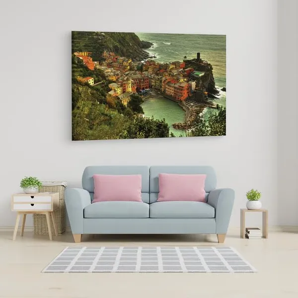 Multicolor_Vernassa_City_Sea,_Wooden_Framed_Canvas_Paintings_|_For_Home_Decor_|_Bedroom,_Living_Room,Wall_Decoration_|_Wall_Art_Painting,_Ct0298,_Size_16_X_24_In