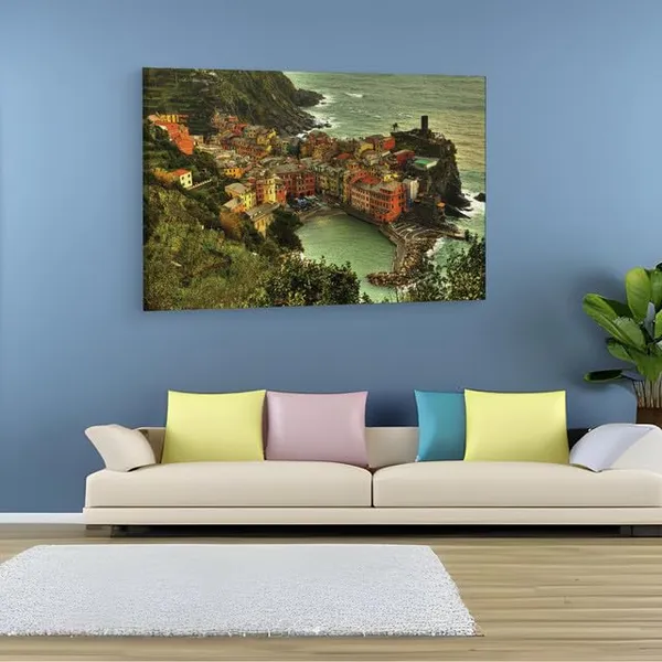 Multicolor_Vernassa_City_Sea,_Wooden_Framed_Canvas_Paintings_|_For_Home_Decor_|_Bedroom,_Living_Room,Wall_Decoration_|_Wall_Art_Painting,_Ct0298,_Size_16_X_24_In