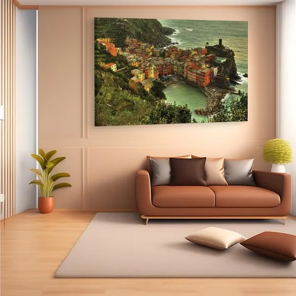 Multicolor_Vernassa_City_Sea,_Wooden_Framed_Canvas_Paintings_|_For_Home_Decor_|_Bedroom,_Living_Room,Wall_Decoration_|_Wall_Art_Painting,_Ct0298,_Size_16_X_24_In