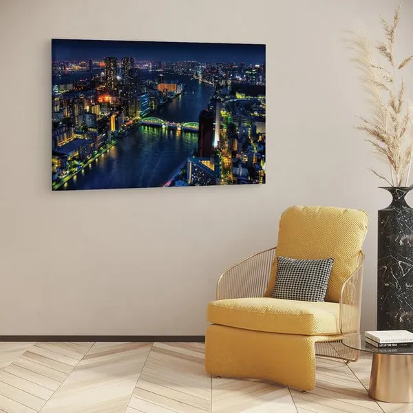 Multicolor_Night_Tokyo_River_Bridge,_Wooden_Framed_Canvas_Paintings_|_For_Home_Decor_|_Bedroom,_Living_Room,Wall_Decoration_|_Wall_Art_Painting,_Ct0302,_Size_16_X_24_In