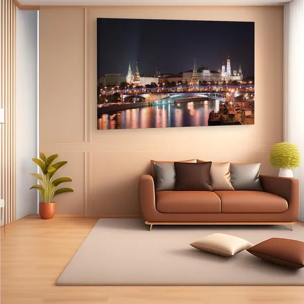 Multicolor_The_Moscow_Kremlin,_Wooden_Framed_Canvas_Paintings_|_For_Home_Decor_|_Bedroom,_Living_Room,Wall_Decoration_|_Wall_Art_Painting,_Ct0305,_Size_16_X_24_In