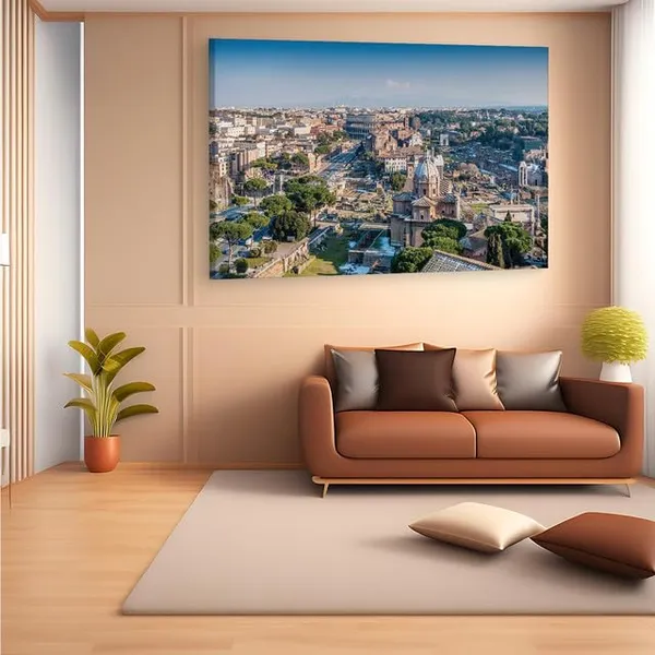 Multicolor_Palatine_Hill,_Wooden_Framed_Canvas_Paintings_|_For_Home_Decor_|_Bedroom,_Living_Room,Wall_Decoration_|_Wall_Art_Painting,_Ct0306,_Size_16_X_24_In