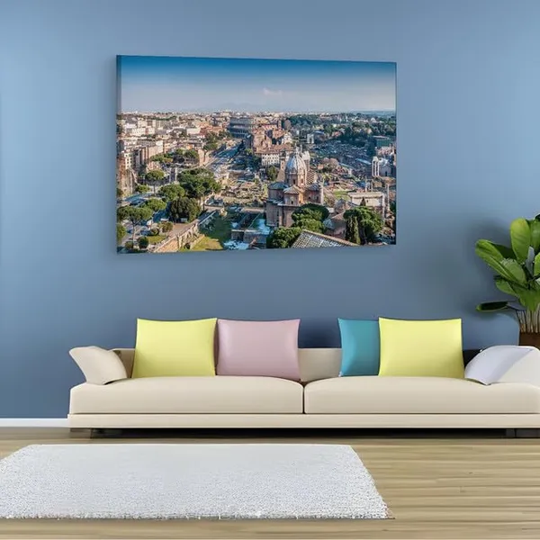 Multicolor_Palatine_Hill,_Wooden_Framed_Canvas_Paintings_|_For_Home_Decor_|_Bedroom,_Living_Room,Wall_Decoration_|_Wall_Art_Painting,_Ct0306,_Size_16_X_24_In