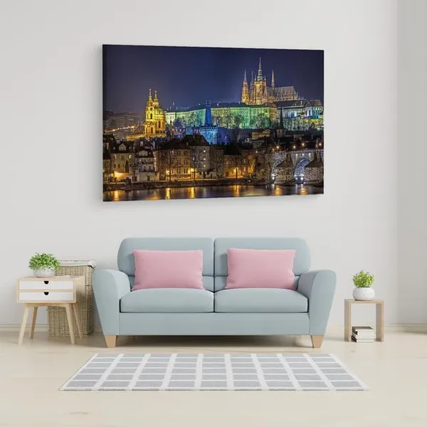 Multicolor_Prague_Castle,_Wooden_Framed_Canvas_Paintings_|_For_Home_Decor_|_Bedroom,_Living_Room,Wall_Decoration_|_Wall_Art_Painting,_Ct0309,_Size_16_X_24_In