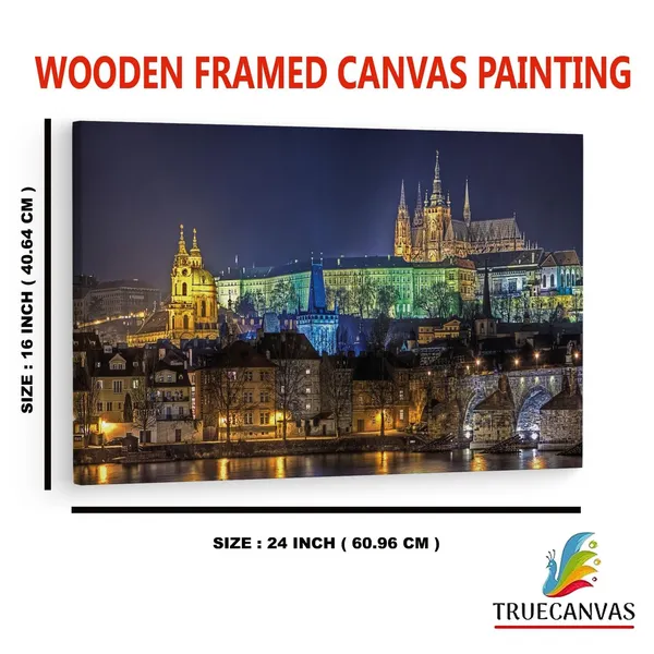 Multicolor_Prague_Castle,_Wooden_Framed_Canvas_Paintings_|_For_Home_Decor_|_Bedroom,_Living_Room,Wall_Decoration_|_Wall_Art_Painting,_Ct0309,_Size_16_X_24_In