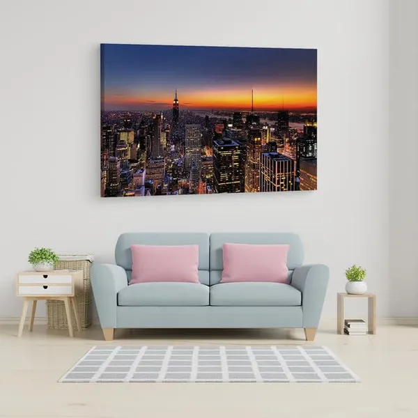 Multicolor_New_York_Skyline,_Wooden_Framed_Canvas_Paintings_|_For_Home_Decor_|_Bedroom,_Living_Room,Wall_Decoration_|_Wall_Art_Painting,_Ct0311,_Size_16_X_24_In