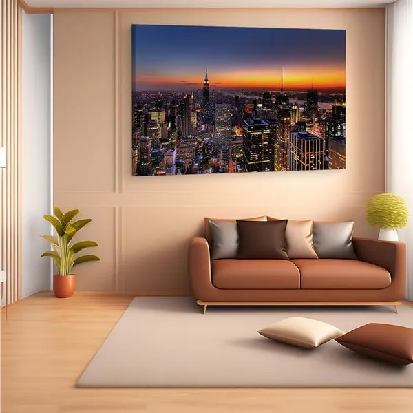Multicolor_New_York_Skyline,_Wooden_Framed_Canvas_Paintings_|_For_Home_Decor_|_Bedroom,_Living_Room,Wall_Decoration_|_Wall_Art_Painting,_Ct0311,_Size_16_X_24_In