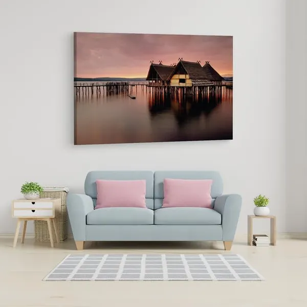 Multicolor_Pile_Dwelling_Museum,_Wooden_Framed_Canvas_Paintings_|_For_Home_Decor_|_Bedroom,_Living_Room,Wall_Decoration_|_Wall_Art_Painting,_Ct0318,_Size_16_X_24_In