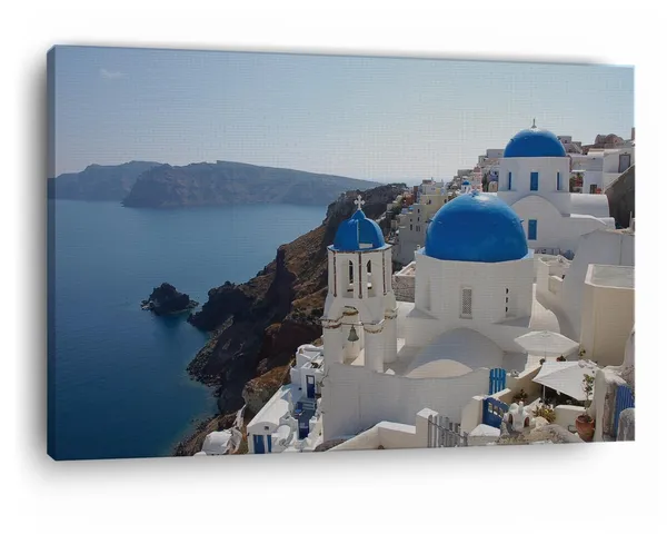 Multicolor_Ifasma_Church,_Oia,_Santorini,_Wooden_Framed_Canvas_Paintings_|_For_Home_Decor_|_Bedroom,_Living_Room,Wall_Decoration_|_Wall_Art_Painting,_Ct0319,_Size_16_X_24_In