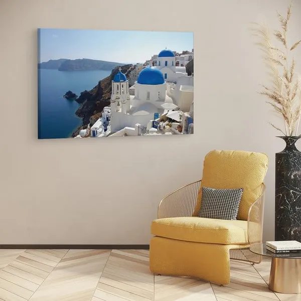 Multicolor_Ifasma_Church,_Oia,_Santorini,_Wooden_Framed_Canvas_Paintings_|_For_Home_Decor_|_Bedroom,_Living_Room,Wall_Decoration_|_Wall_Art_Painting,_Ct0319,_Size_16_X_24_In