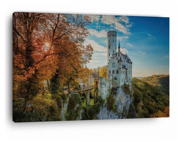Multicolor_Lichtenstein_Castle,_Wooden_Framed_Canvas_Paintings_|_For_Home_Decor_|_Bedroom,_Living_Room,Wall_Decoration_|_Wall_Art_Painting,_Ct0321,_Size_16_X_24_In