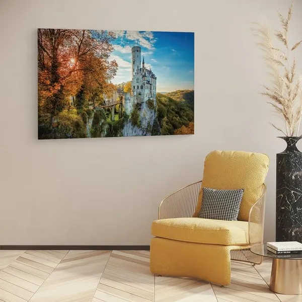 Multicolor_Lichtenstein_Castle,_Wooden_Framed_Canvas_Paintings_|_For_Home_Decor_|_Bedroom,_Living_Room,Wall_Decoration_|_Wall_Art_Painting,_Ct0321,_Size_16_X_24_In