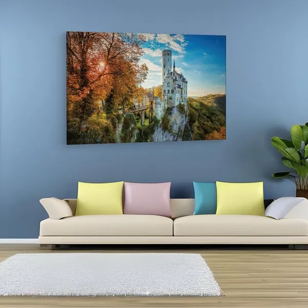 Multicolor_Lichtenstein_Castle,_Wooden_Framed_Canvas_Paintings_|_For_Home_Decor_|_Bedroom,_Living_Room,Wall_Decoration_|_Wall_Art_Painting,_Ct0321,_Size_16_X_24_In