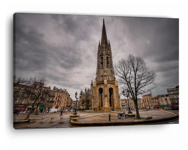 Multicolor_Fl?Che_De_La_Basilique_Saint-Michel,_Wooden_Framed_Canvas_Paintings_|_For_Home_Decor_|_Bedroom,_Living_Room,Wall_Decoration_|_Wall_Art_Painting,_Ct0322,_Size_16_X_24_In