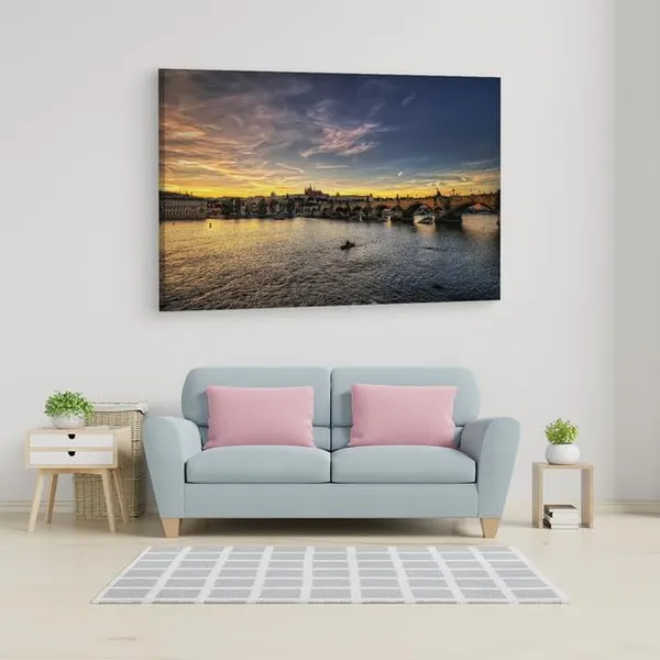 Multicolor_Charles_Bridge,_Wooden_Framed_Canvas_Paintings_|_For_Home_Decor_|_Bedroom,_Living_Room,Wall_Decoration_|_Wall_Art_Painting,_Ct0325,_Size_16_X_24_In