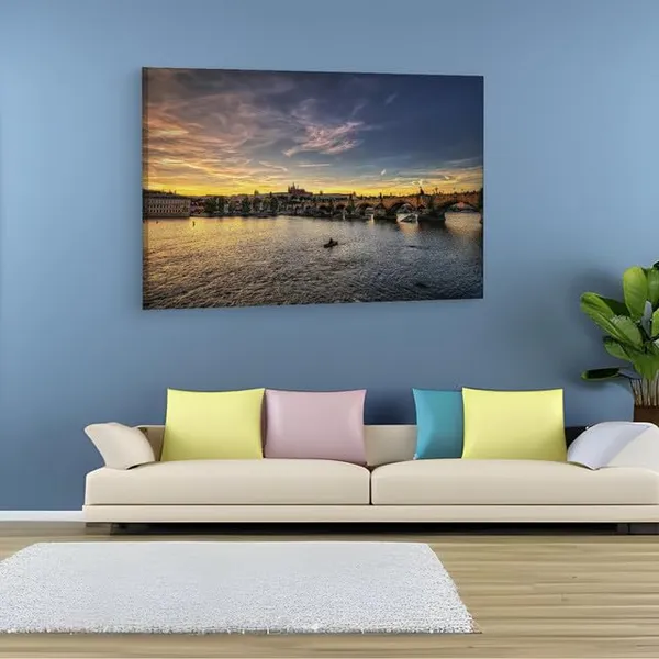 Multicolor_Charles_Bridge,_Wooden_Framed_Canvas_Paintings_|_For_Home_Decor_|_Bedroom,_Living_Room,Wall_Decoration_|_Wall_Art_Painting,_Ct0325,_Size_16_X_24_In